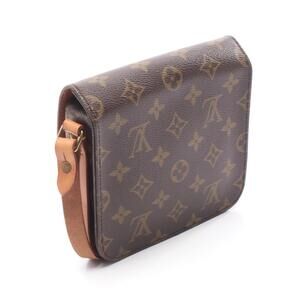 Louis Vuitton Canvas Cartessier Monogram Bag Brown Shoulder Leather